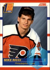 1990-91 Score 1st Round Draft Choice 1990 Mike Ricci #433 RC Flyers